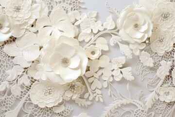 Elegant and intricate wallpaper background with delicate lace patterns and motifs