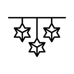 christmas stars garlabnds icon