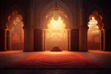 Islamic mosque with room for text background