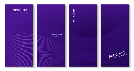 modern abstract brochure dark purple gradient wave background with lines