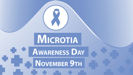 Microtia Awareness Day vector banner design. Happy Microtia Awareness Day modern minimal graphic poster illustration.