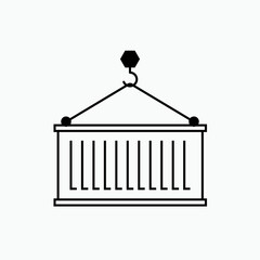 Container Icon. Shipping Symbol - Vector. 