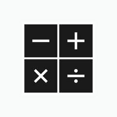 Calculator Icon. Math, Cashier. Calculate, Accounting Symbol.     