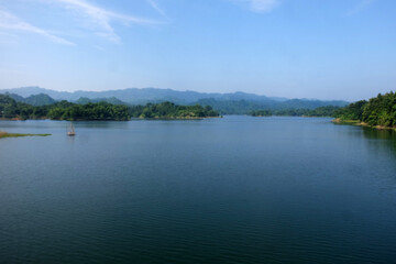 The beauty of Kaptai Lake attracts tourists in Rangamati, Chittagong, Bangladesh. Kaptai lake is one of the best natural attraction in Bangladesh. It is the main man-made artificial lake in Bangladesh