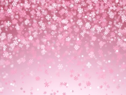 Background with a Pink Snowflakes, backdrop.