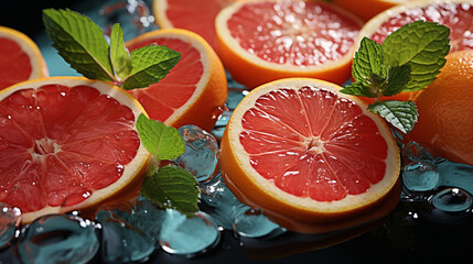 grapefruit and lime