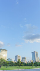 Fototapeta na wymiar 【日本・東京】皇居前から見た東京・丸の内オフィス街