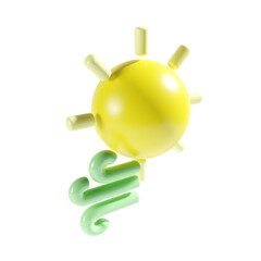 sunny weather 3d illustration
