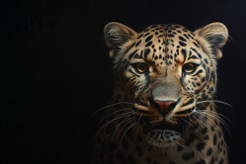  Image of a leopard head. Wildlife Animals.
