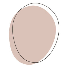 abstract blobs brown and outline for background