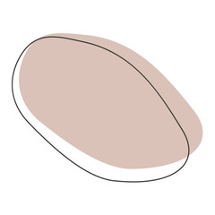 abstract blobs brown and outline for background