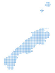 島根　地図　円　ドット　アイコン