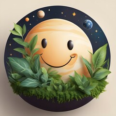 Earth planet space, earth planet rotation Ai generative
