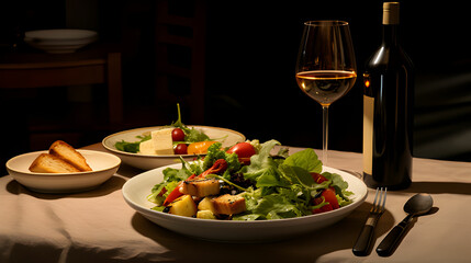 salad with tuna and vegetables.