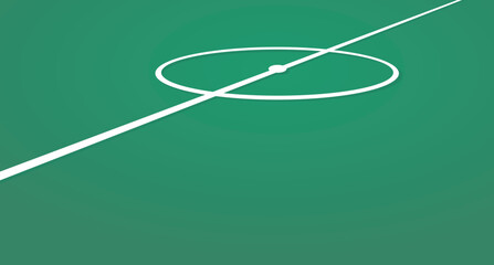 Composition of Soccer, football field with space for write. vector illustration