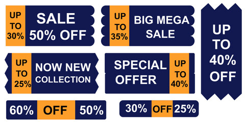 Special offer tag collection, set of banner elements for website and advertising