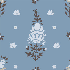 Blue and beige seamless pattern