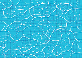 プールタイルと水面