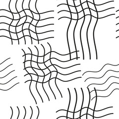 Abstract pattern of wavy lines.