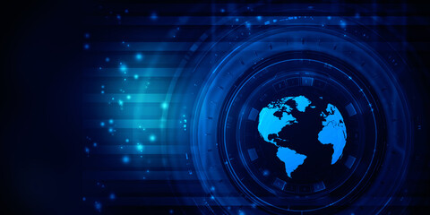 2d illustration world map abstract background