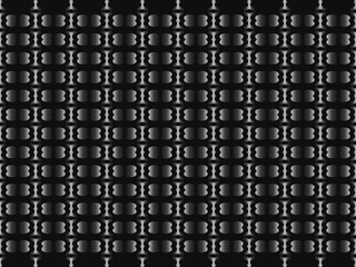 Black metal texture steel background. Luxurious steel ornament. Perforated metal sheet.