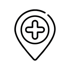 hospital location pin icon