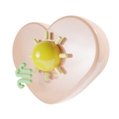 good weather with love background 3d illustration