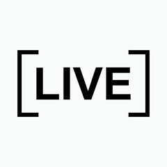 Live Streaming Icon. Broadcast Direct Symbol - Vector.