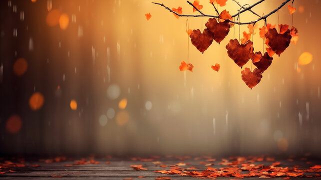 love heart halloween greeting card postal greeting concept, banner with copy space - Powered by Adobe