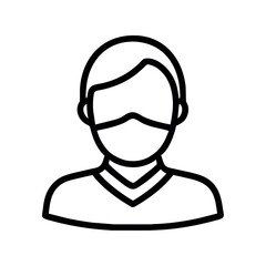 person with safety mask icon