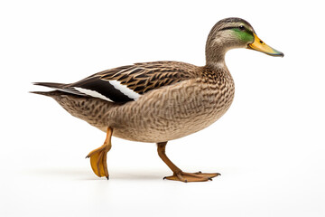 duck isolated on white generative ai