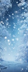 Fototapeta na wymiar Magical dramatic snow theme winter background Generative AI