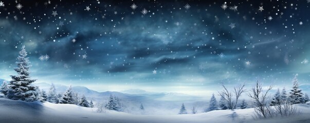 Magical dramatic snow theme winter background Generative AI