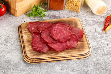 Smoked beef meat - Pastrami slices