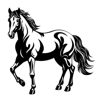 Hand Drawn of Horse Illustration Vector. SVG