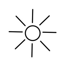 brightness icon on white background