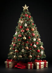 Obraz na płótnie Canvas Decorated christmas tree