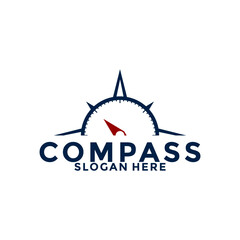 compass logo design vector, creative idea compass or navigation logo icon template
