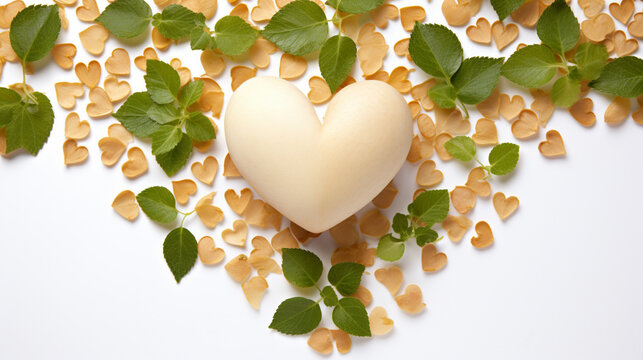 heart of leaves HD 8K wallpaper Stock Photographic Image 