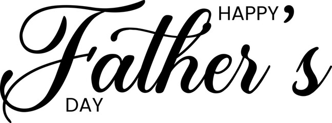 Fototapeta premium vector text happy father's day