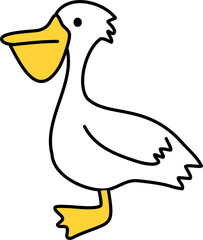 横向きのペリカン