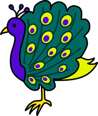 横向きのクジャク