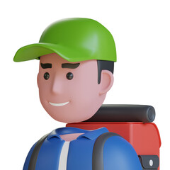 3D Model of Adventurer Avatar.Adventurer Avatar Design in 3D. Intriguing 3D Model of Adventurer Avatar.
3d illustration, 3d element, 3d rendering. 3d visualization isolated on a transparent background