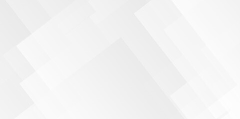 Gray and white geometric shape seamless architecture geometry tech abstract subtle background vector illustration. Space design concept. Decorative web layout or poster, banner. White grey background