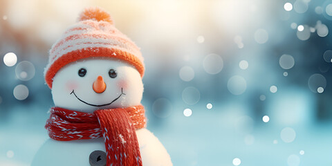 Snowman Christmas Wallpaper ,Winter Holiday Desktop Wallpaper ,Snowman in Christmas Scene