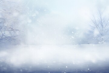 Soft fog winter snow theme landscape frame background Generative AI