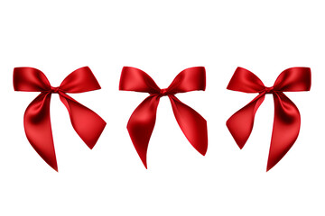 Fototapeta premium Red bow isolated on r white background, png