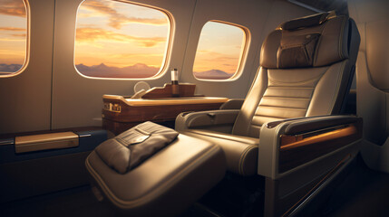First class business luxury seat for vacations