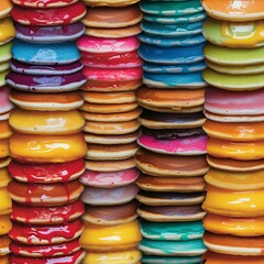 colorful Pancakes seamless. seamless image
