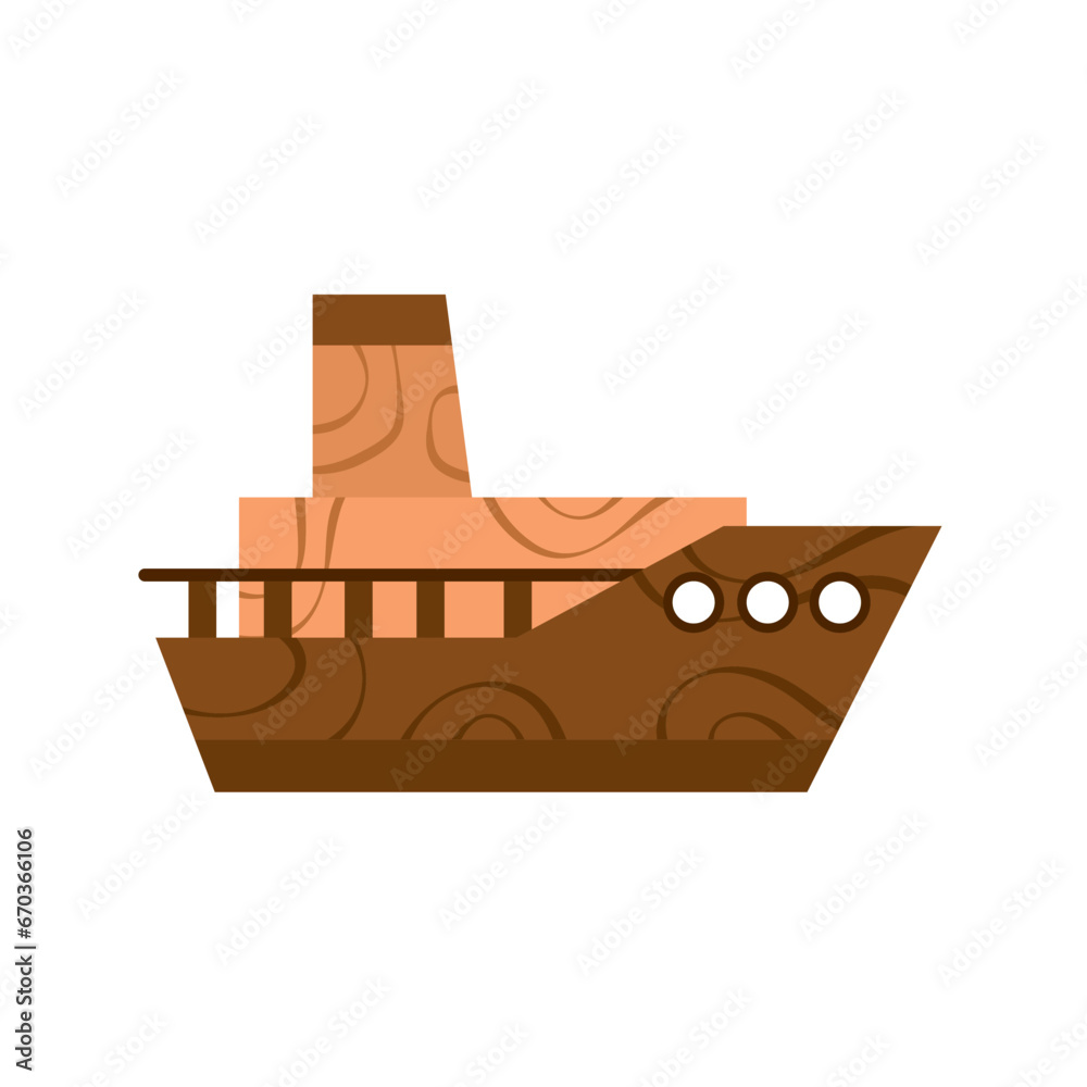 Wall mural wooden toy ship